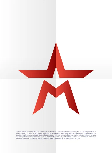 Símbolo gráfico com estrela estilizada — Vetor de Stock