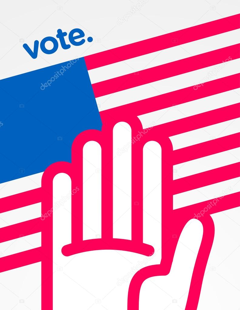 USA elections, voting poster