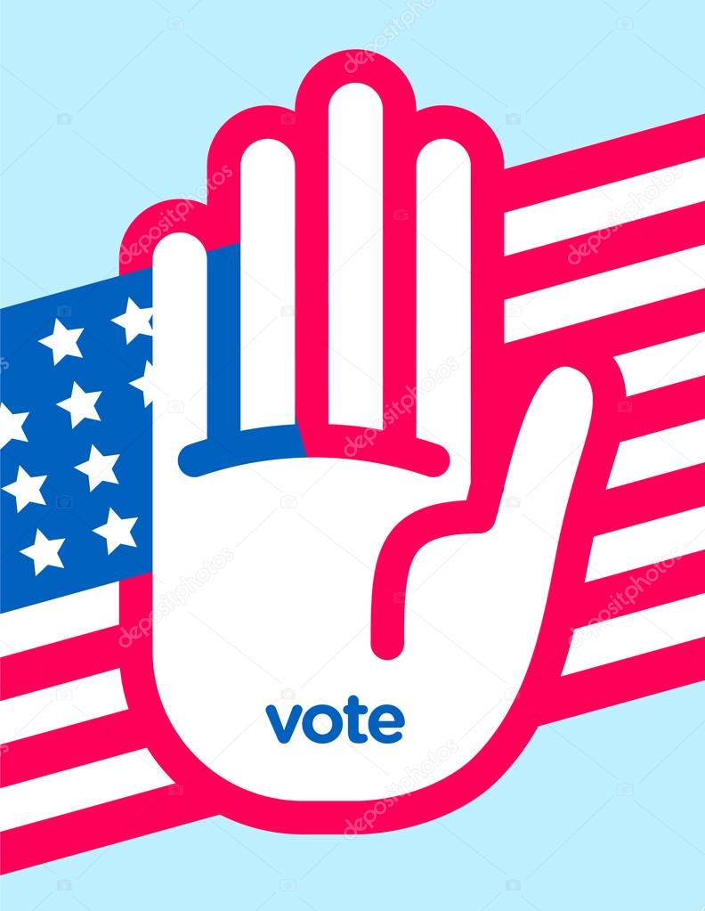 USA elections, voting poster