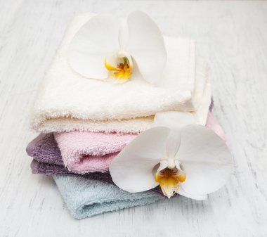 Orkide ve spa havlu