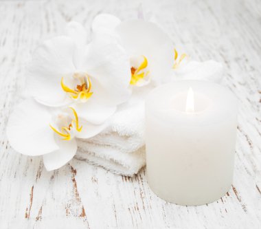 Orkide ve spa havlu