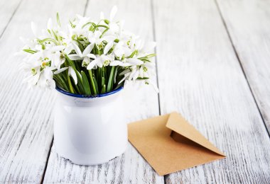 kardelen zarf ile buket