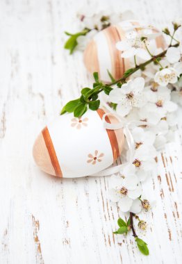 Paskalya yumurta ve kiraz çiçeği