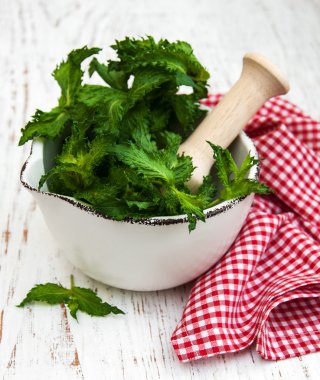 Harç ile yeşil nane 