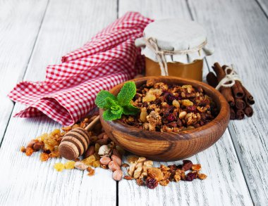 Ev yapımı granola ve bal