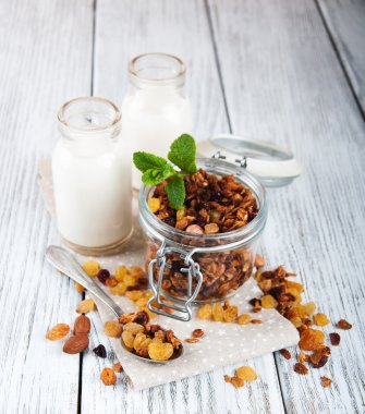 açık cam ev yapımı granola 