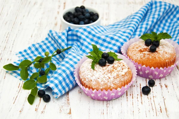 Muffins com mirtilo — Fotografia de Stock