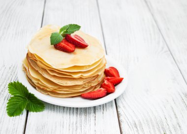 çilek ile Pancakes