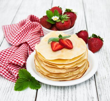 çilek ile Pancakes