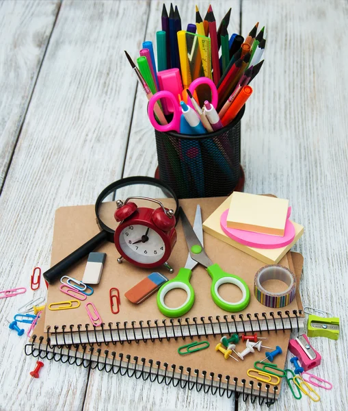 Fournitures de bureau scolaire — Photo