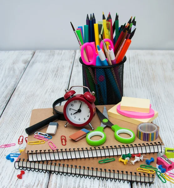 Fournitures de bureau scolaire — Photo