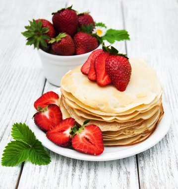 çilek ile Pancakes