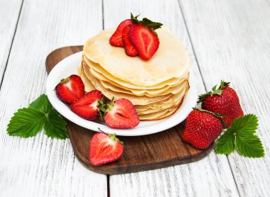 çilek ile Pancakes