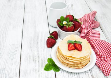 çilek ile Pancakes