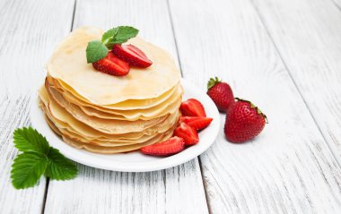 çilek ile Pancakes