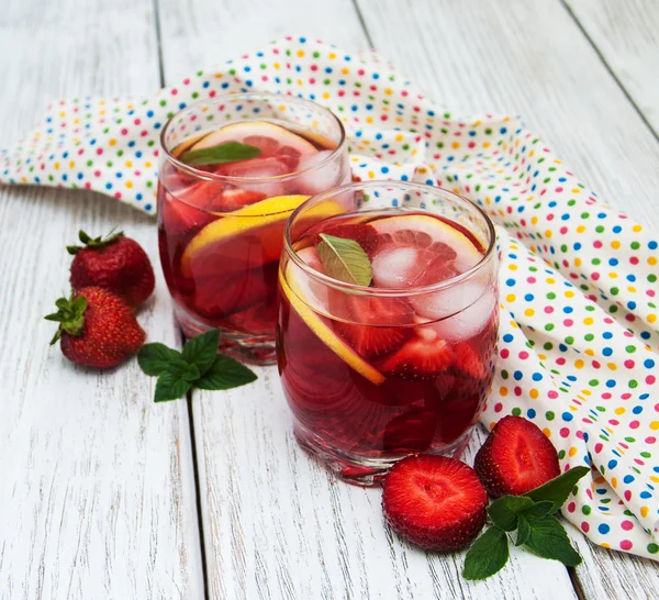 Lemonade with strawberries