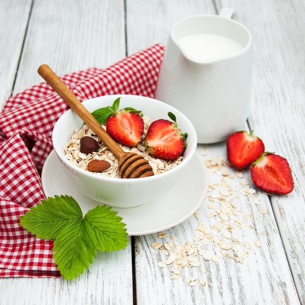 Muesli con fresas — Foto de Stock