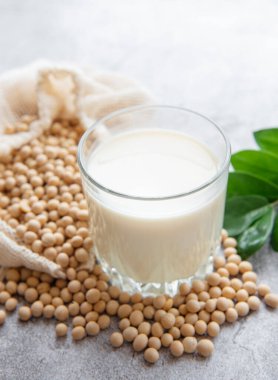 Masada soya sütü ve soya - sağlıklı bitki ürünü