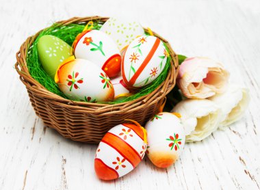 Sepetteki Paskalya yumurtaları