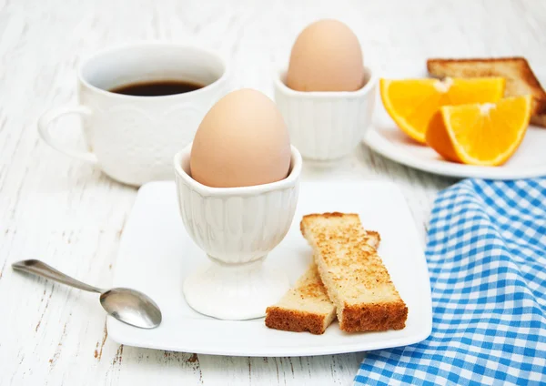 Huevos cocidos para el desayuno — Foto de Stock