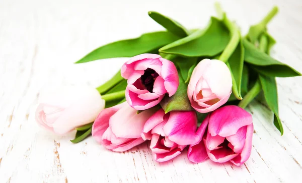 Bouquet of pink tulips — Stock Photo, Image