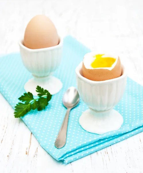 Breakfast with eggs — Stock Photo, Image