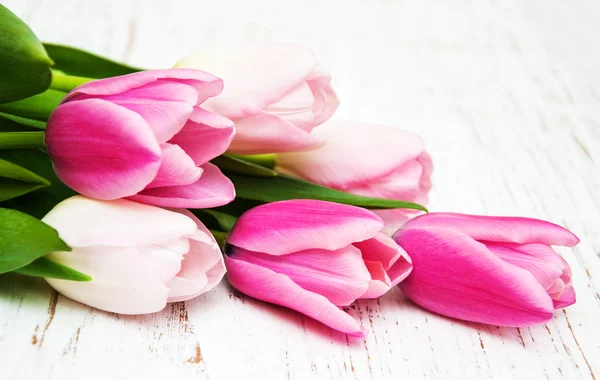 Bouquet of pink tulips — Stock Photo, Image