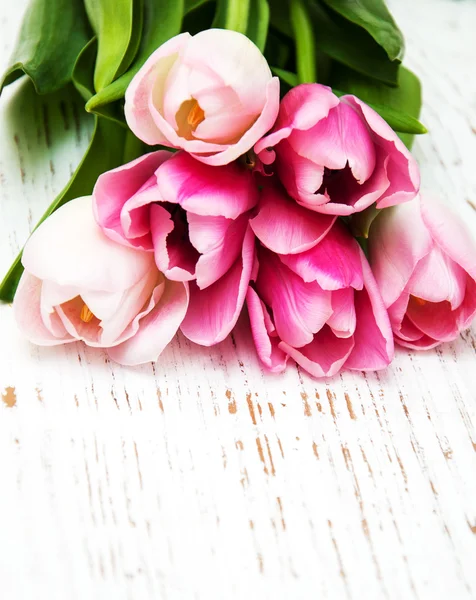 Strauß rosa Tulpen — Stockfoto