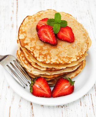 çilek ile Pancakes