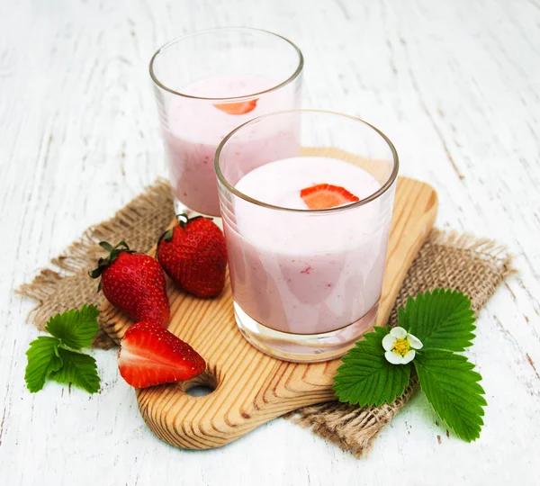Yogur de fresa —  Fotos de Stock