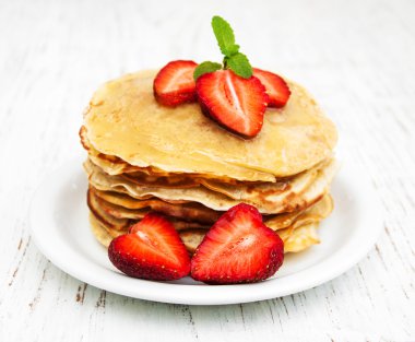 çilek ile Pancakes