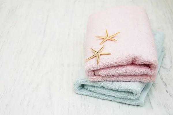 Cotton bath towels — Stock Photo, Image