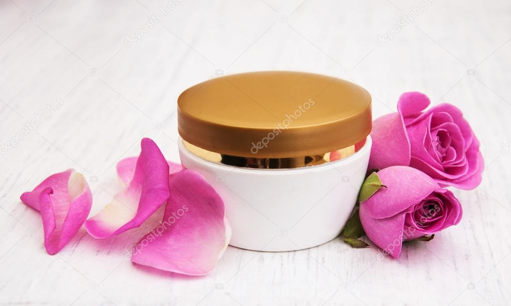 face cream with roses