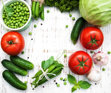 çeşitli taze sebze