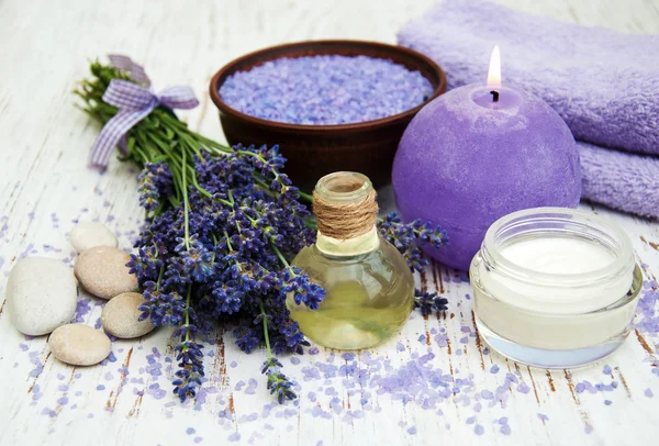 Spa-producten van lavendel — Stockfoto