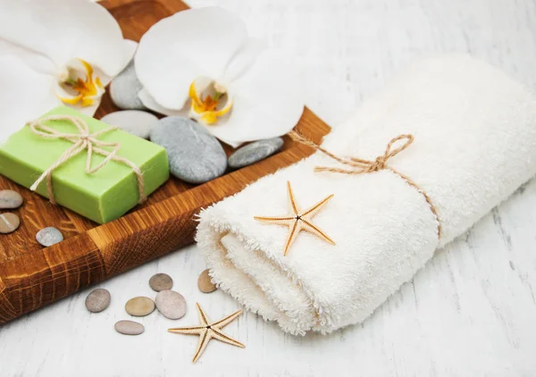 Productos de spa orquídeas — Foto de Stock