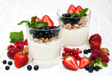 Yoğurtlu taze çilek