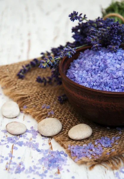 Lavendel spa-produkter - Stock-foto