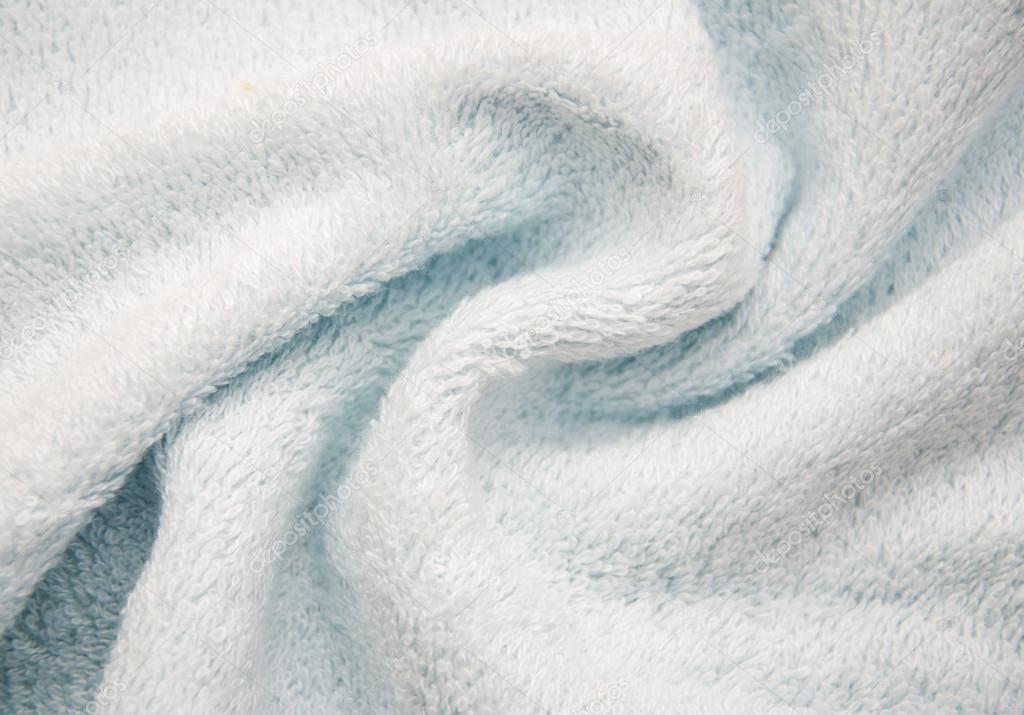 Blue bath fluffy towel