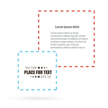 Abstract concept vector empty speech square quote text bubble.