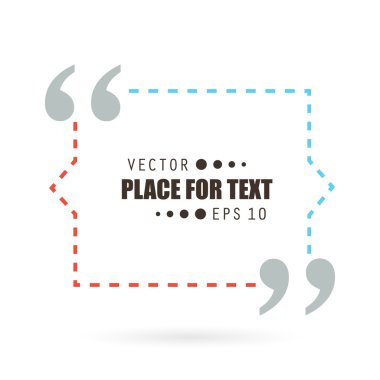 Abstract concept vector empty speech square quote text bubble.