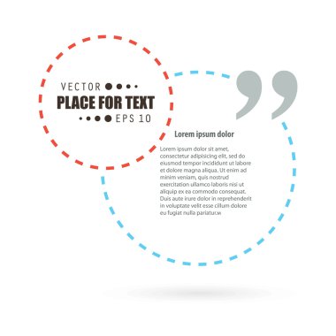Abstract concept vector empty speech square quote text bubble.