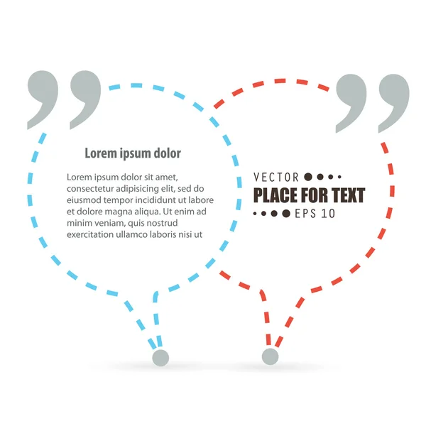 Abstract concept vector empty speech square quote text bubble. — Stockový vektor