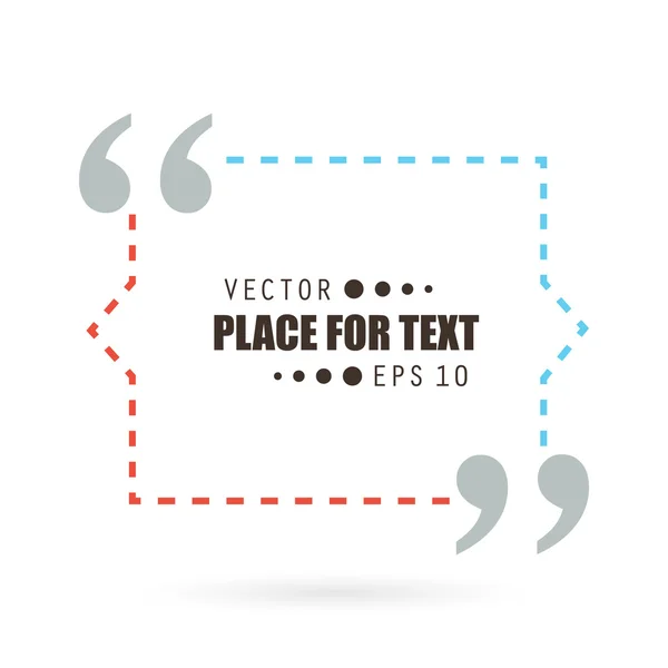 Abstraktes Konzept Vektor leere Rede Quadrat Zitat Textblase. — Stockvektor