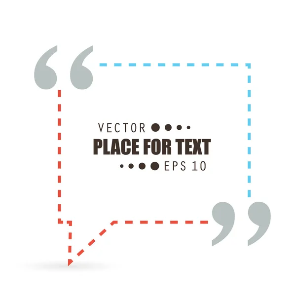 Abstract concept vector empty speech square quote text bubble. — 스톡 벡터