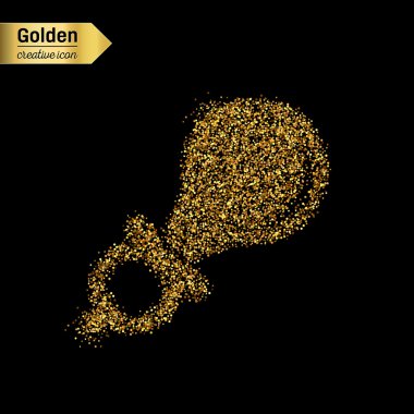 Altın glitter vektör nesnesi