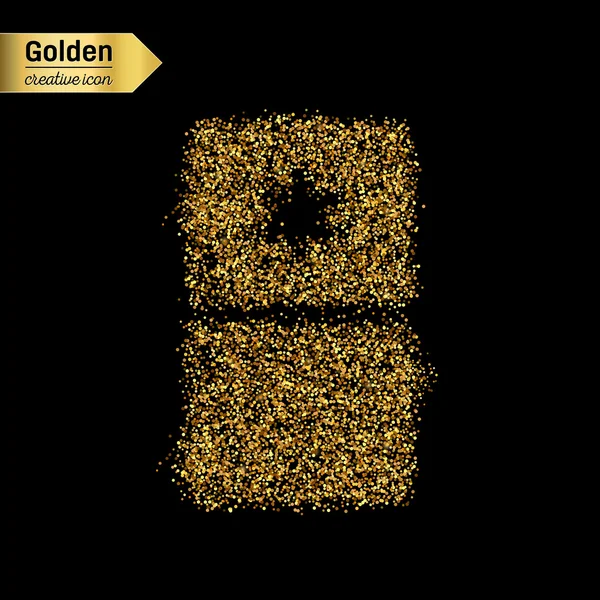 Gold-Glitzervektor-Objekt — Stockvektor