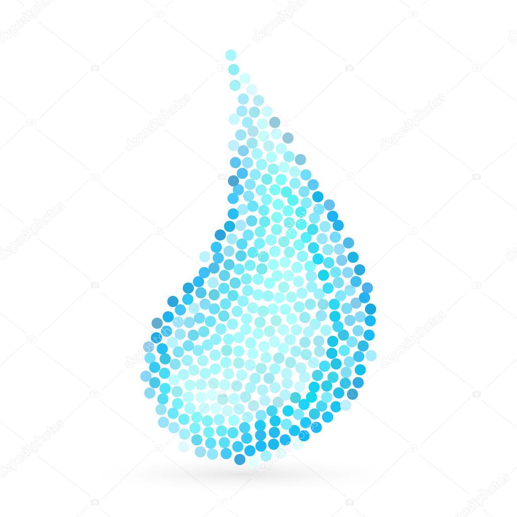 Abstract creative concept vector icon of water drop for web and mobile app isolated on background. Art illustration template design, business software and social media infographic.