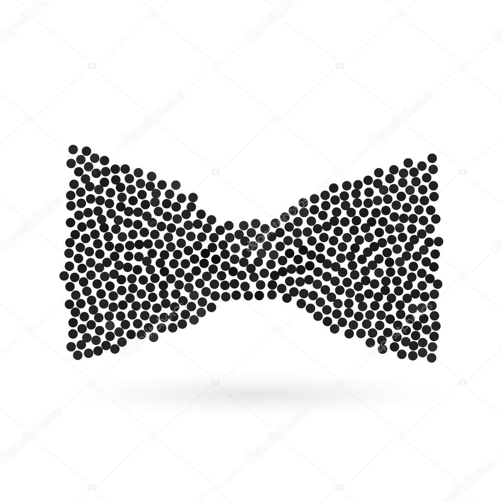 Abstract creative concept vector icon of bowtie for web and mobile app isolated on background. Art illustration template design, business software and social media infographic