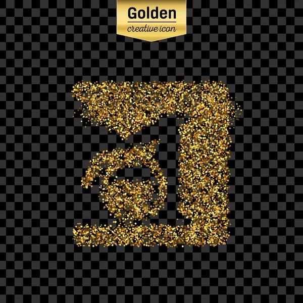 Gold-Glitzervektor-Objekt — Stockvektor